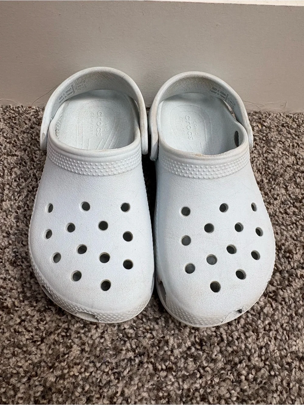 Crocs Waterproof Slip On Classic Clog - Light Blue Kids' Shoes Size 11c
